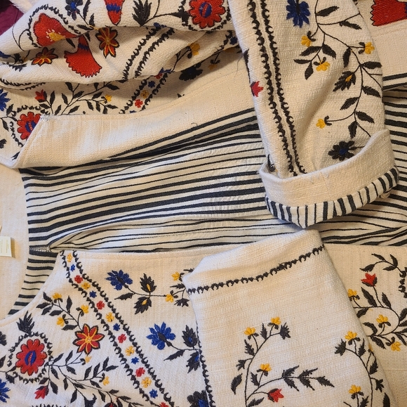 Anthropologie Maeve Embroidered Jacket, size L - Picture 3 of 4